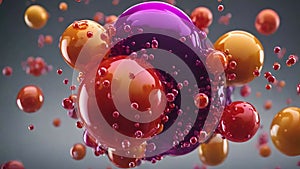 Metaball Animation Of Morphing Liquid Blobs