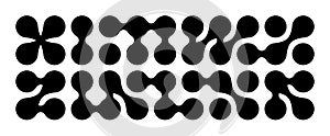 Metaball Connect Dot Set. Vector Circle Shapes. Abstract Geometric Dots. Morphing Blob Elements