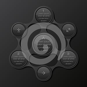 Metaball diagram. Infographic elements