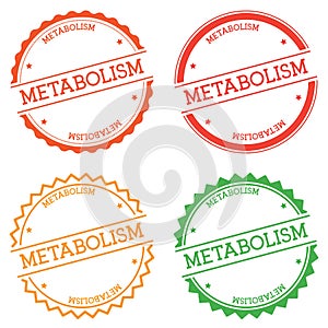 Metabolism badge isolated on white background.
