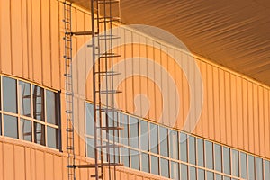 Metail stairs on a building