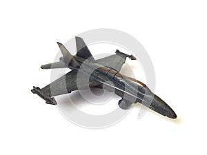 Metal aircraft toy.