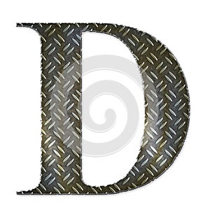 Metal alphabet symbol - D