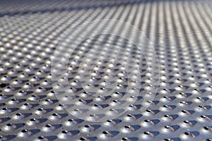 Metal aluminum grate background