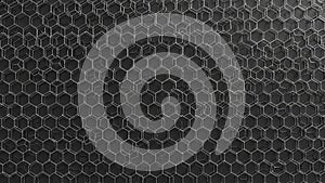 Metal appears thin and delicate, casting subtle shadows on the backdrop.