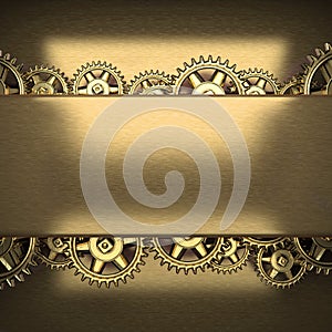 Metal background with cogwheel gears