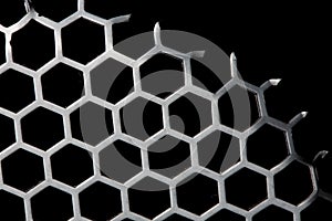 Metal Background hexagon pattern