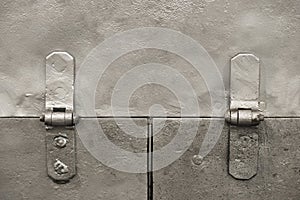 Metal background with hinges photo