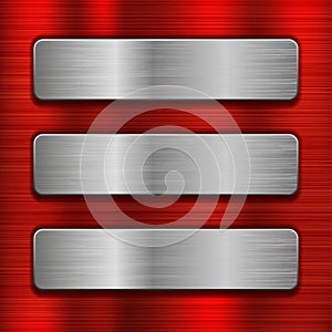 Metal background with iron rectangle plates