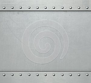 Metal background with rivets 3d illustration