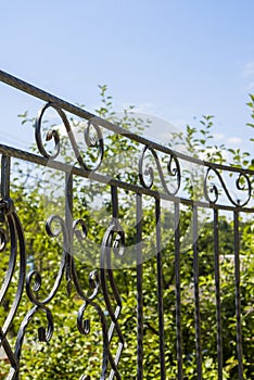 Metal balcony railing