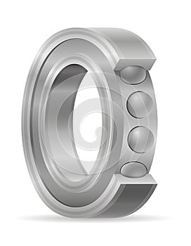 Metal ball bearing vector illustration