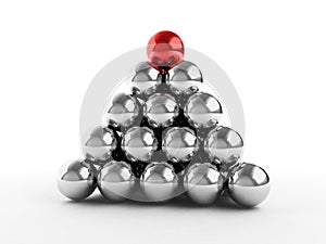 Metal ball pyramid