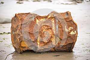 Metal barrel washed up