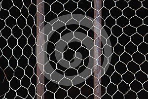 Metal bars and net