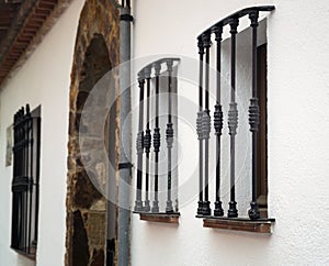 Metal bars on the windows