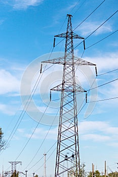 Metal Bearing high voltage power line