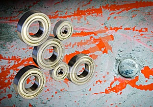 Metal bearing. Spare parts for machinery.