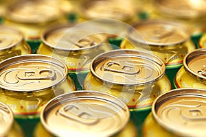Metal beer drink cans