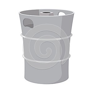 Metal beer keg cartoon icon