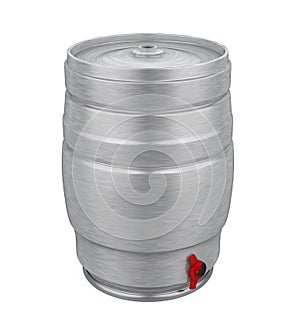 Metal Beer Keg Isolated