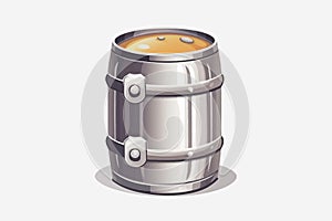 Metal beer keg vector flat minimalistic isolated vector style illustration