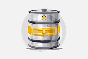 Metal beer keg vector flat minimalistic isolated vector style illustration