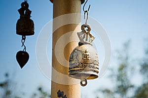 Metal bell in temple.