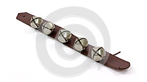 Metal Bells On Leather Strap