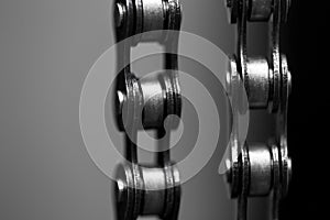 metal Bicycle chain. closeup