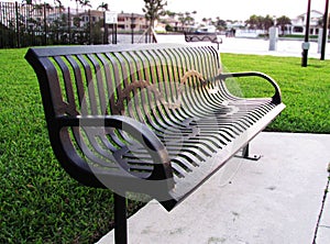 Metal Black Park Bench