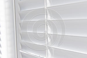 Metal Blinds with drawstring.