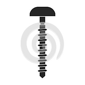 Metal bolt vector icon.Black vector icon isolated on white background metal bolt.