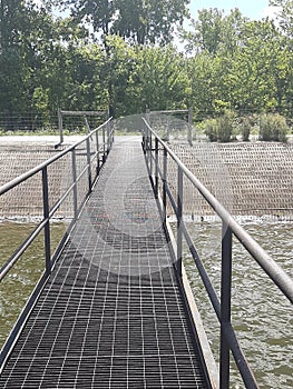 Metal Bridge Access Way on Deer Creek Reservoir