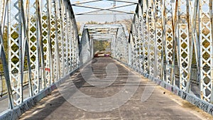 metal bridge madrid photo