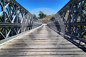 Metal Bridge over the Aradena Canyon (Crete)