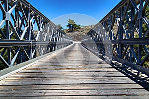 Metal Bridge over the Aradena Canyon (Crete) photo