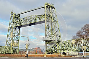 Metal bridge in rotterdam