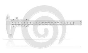 Metal caliper for accurate measurements vector illustration