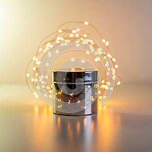 Metal Can with String Lights