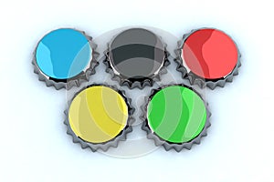 Metal cap Olympic rings