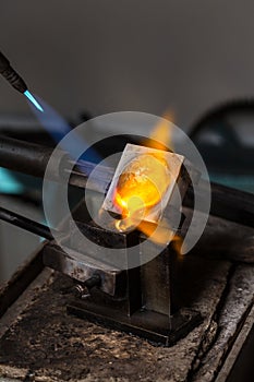 Metal Casting with blowtorch