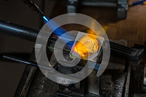 Metal Casting with blowtorch