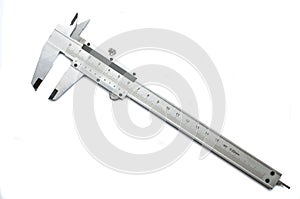 Metal cernier caliper isolated on white background