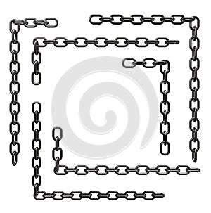Metal chain frame borders