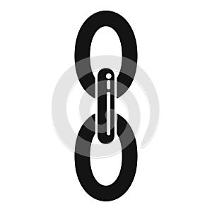 Metal chain icon simple vector. Web link