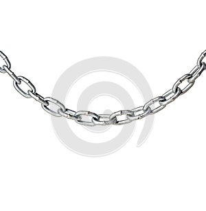 Metal chain isolated