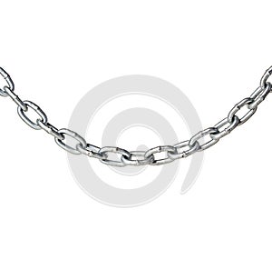 Metal chain isolated