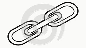 Metal Chain Link Icon: Connection & Strength, vector design Generative AI