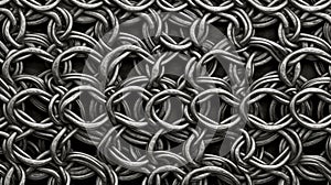 Metal chain links on a black background. Abstract background and texture for design